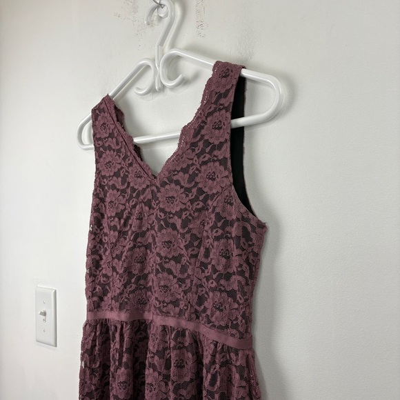 Ricki’s Pink Lace Fit and Flare Midi Dress Sleeveless Romantic Party Dress - Picture 5 of 9